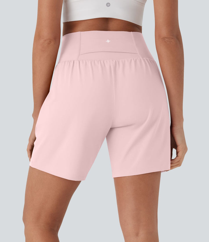 SoftlyZero™ Airy Super High Waisted 2-in-1 Cool Touch Yoga Shorts 7" with Pockets