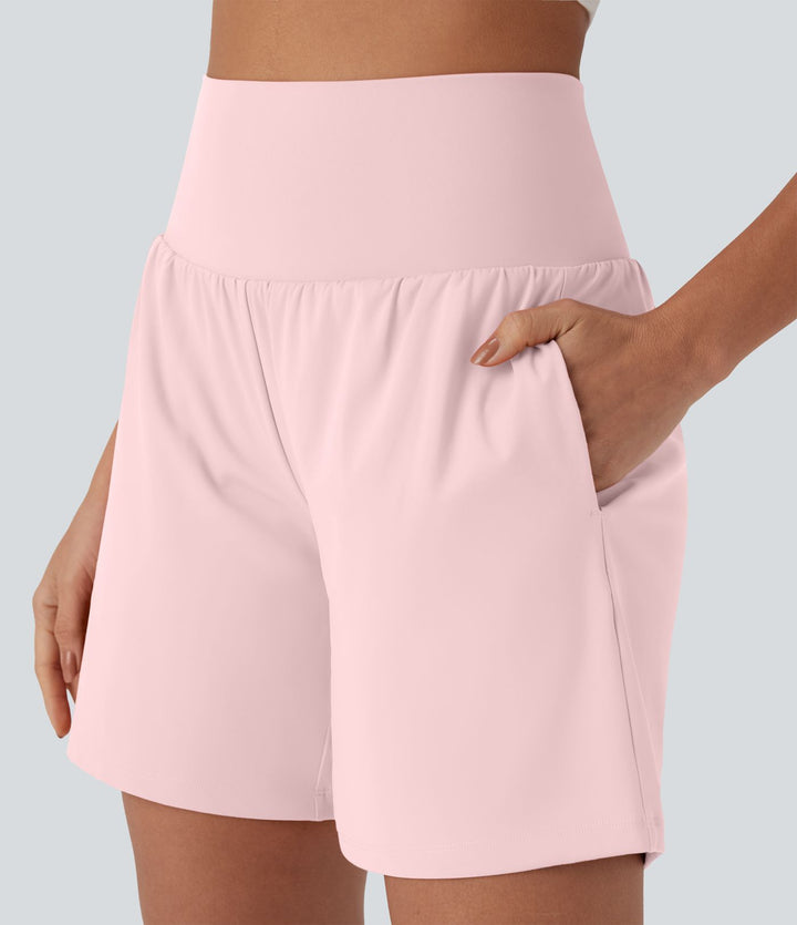 SoftlyZero™ Airy Super High Waisted 2-in-1 Cool Touch Yoga Shorts 7" with Pockets