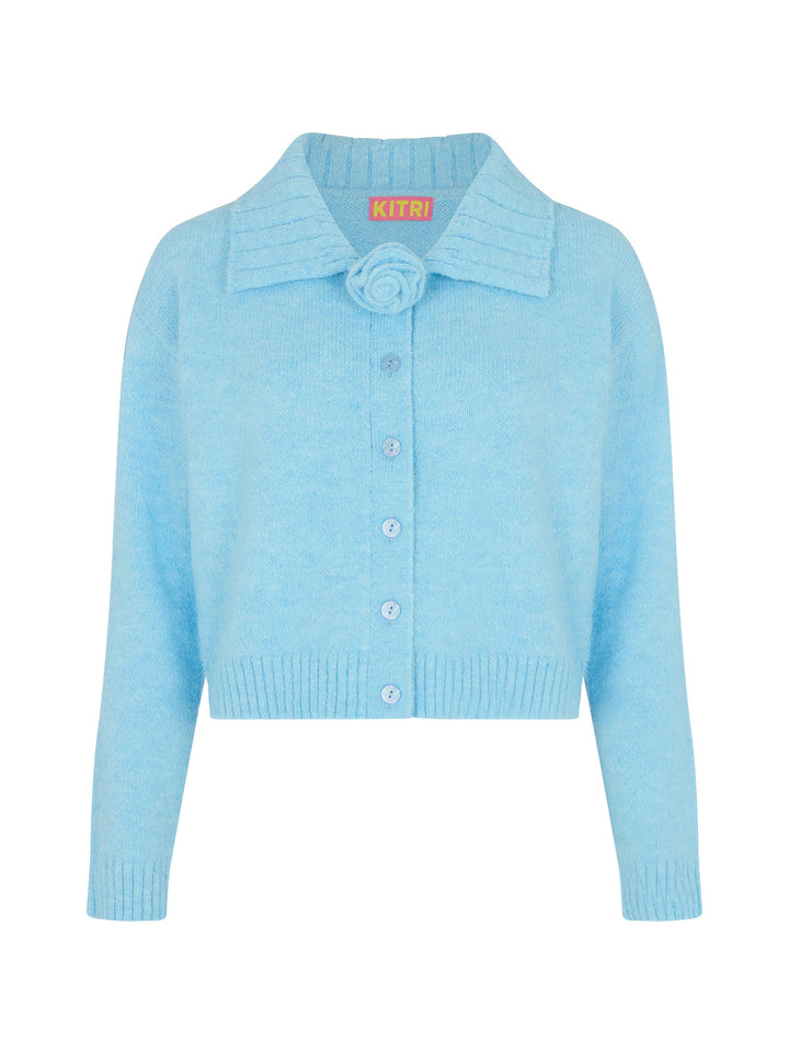 Abigail Blue Knit Cardigan
