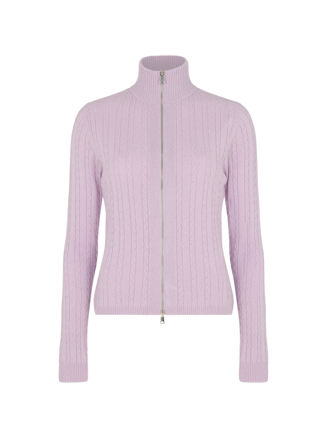 Ameline Lavender Cable Fine Knit Top