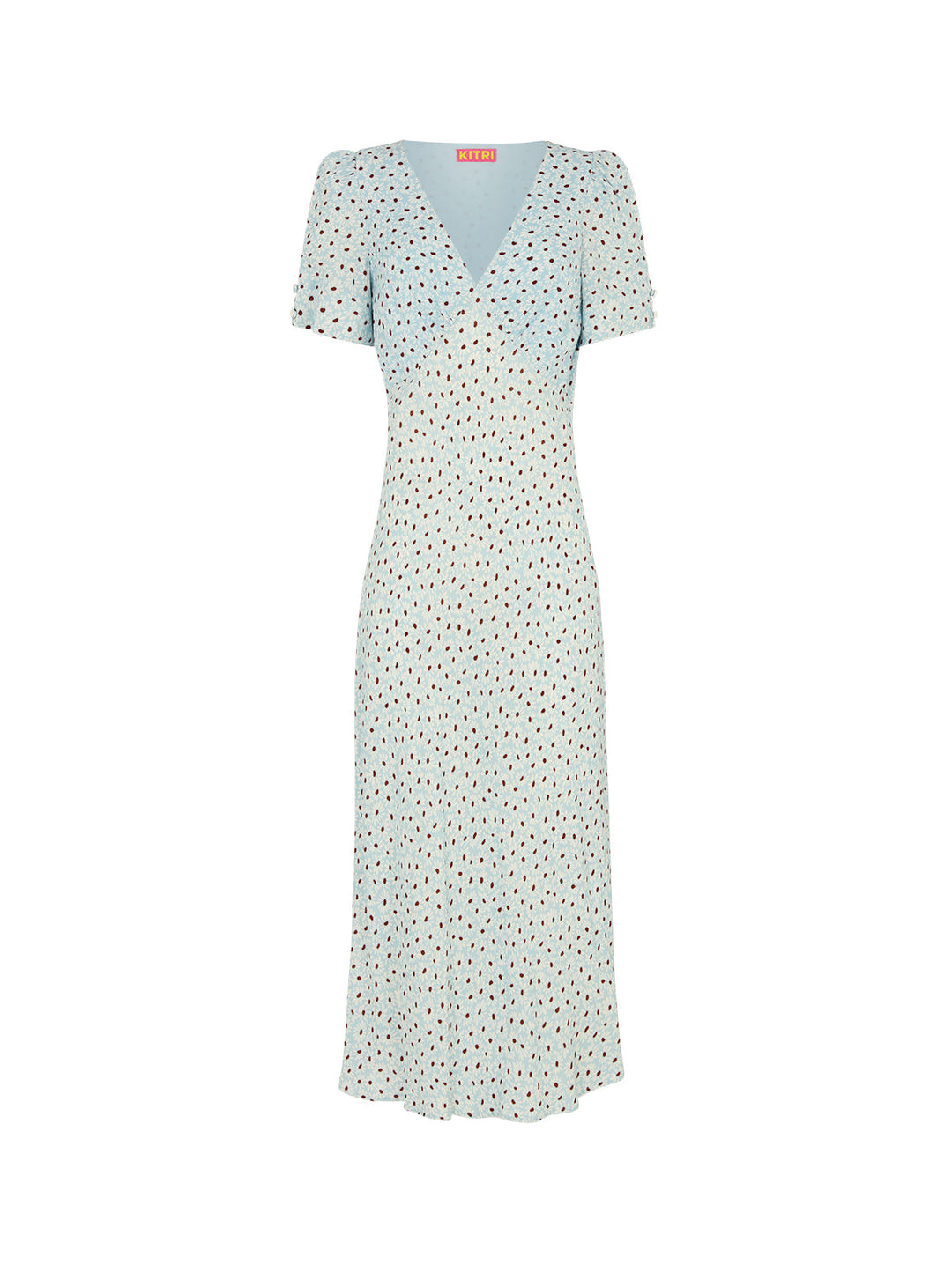 Brianna Blue Daisy Print Dress
