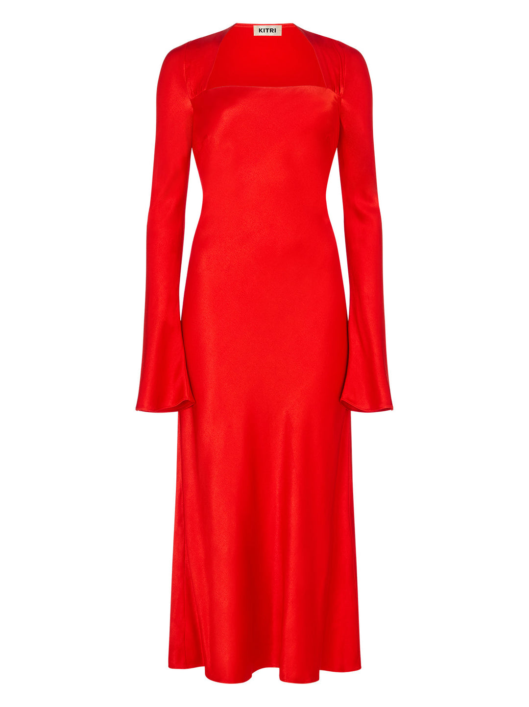 Camille Red Satin Dress