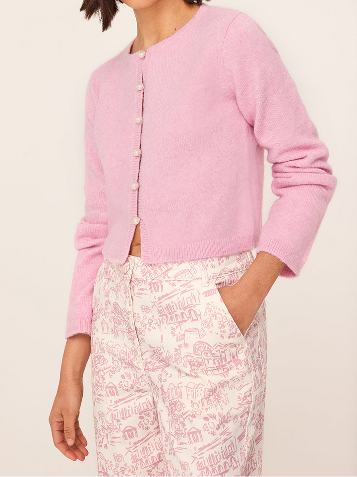 Carmel Pink Knit Cardigan
