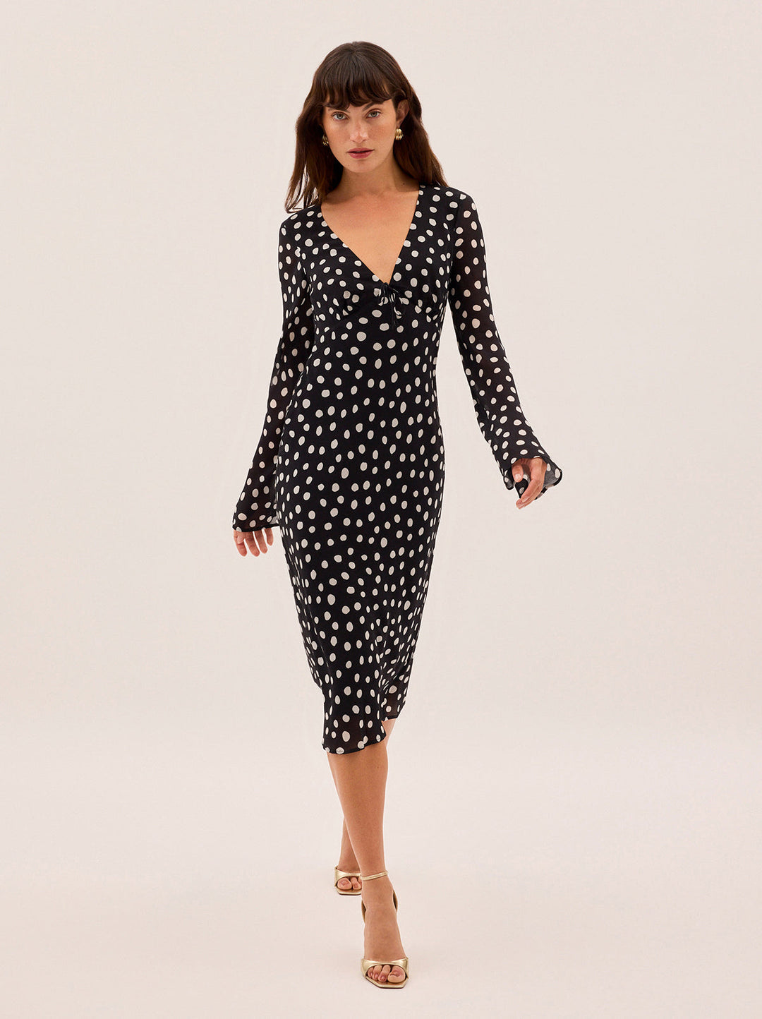 Carrie Black Polka Dot Dress