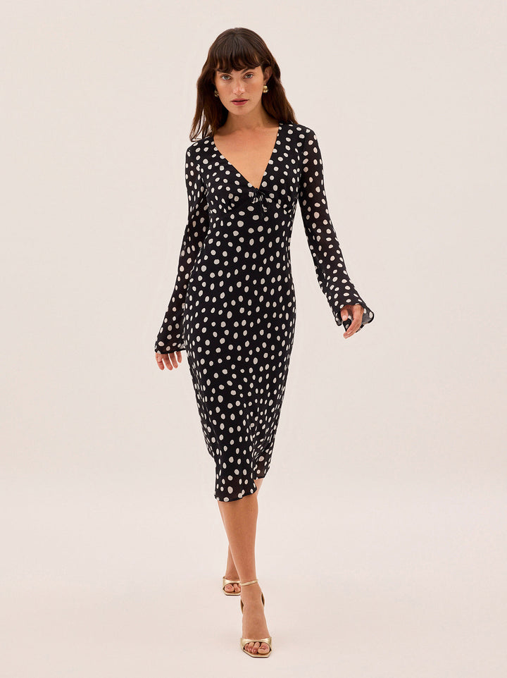 Carrie Black Polka Dot Dress