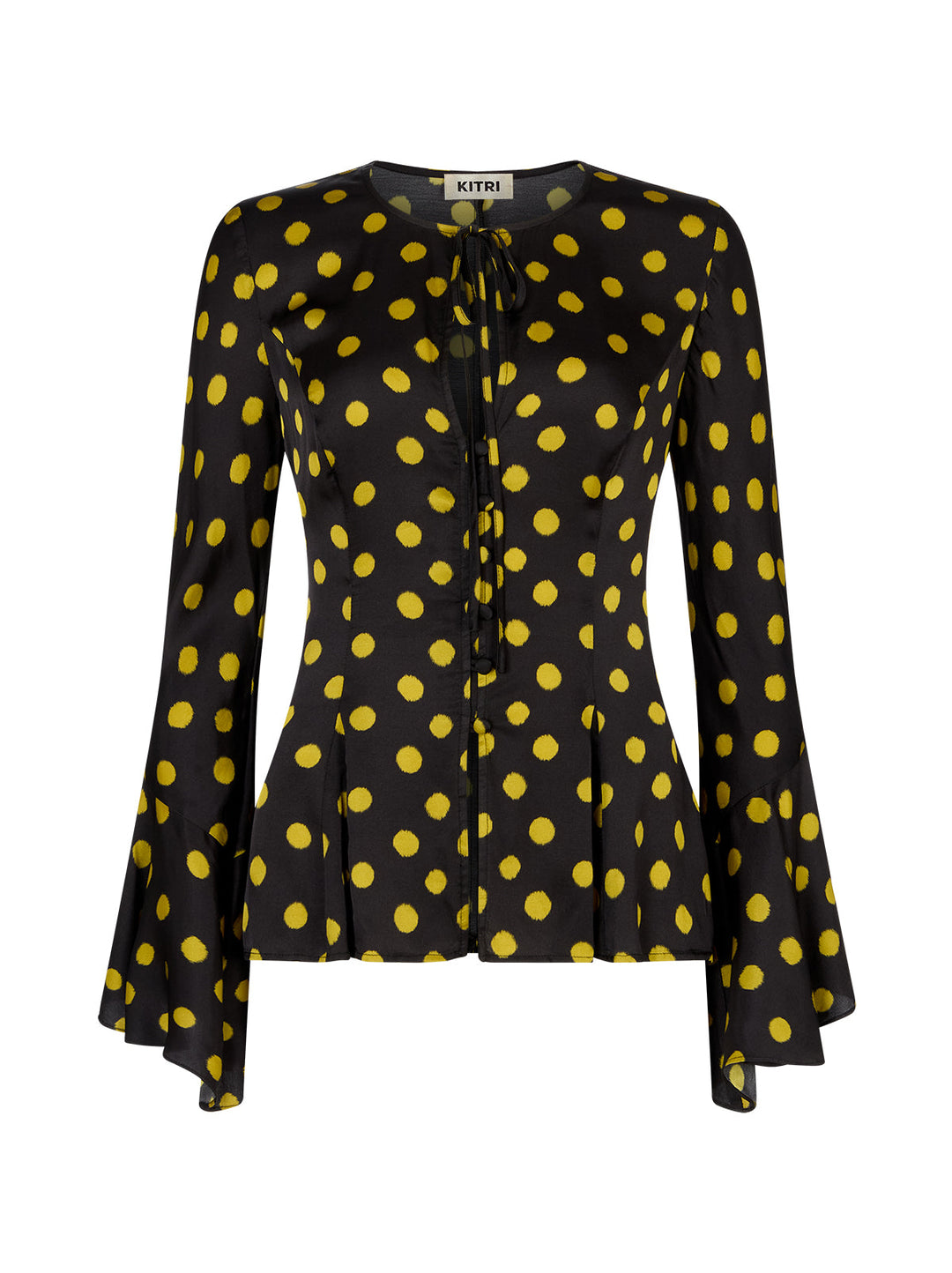 Chantelle Black Polka Dot Satin Top