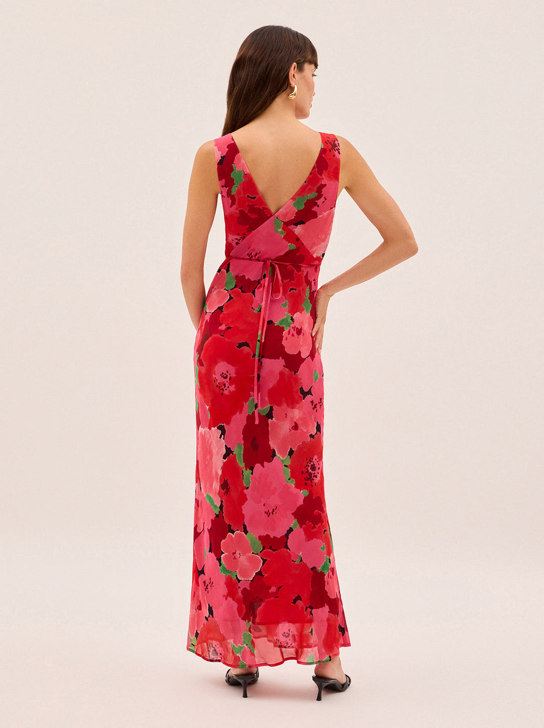 Danna Pink Watercolour Floral Print Dress