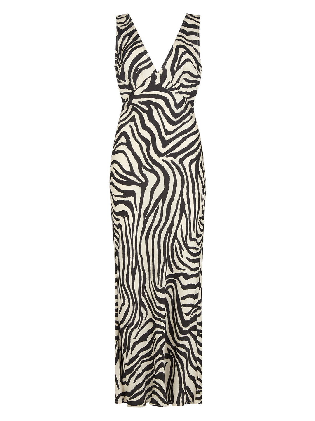 Danna Zebra Print Satin Dress