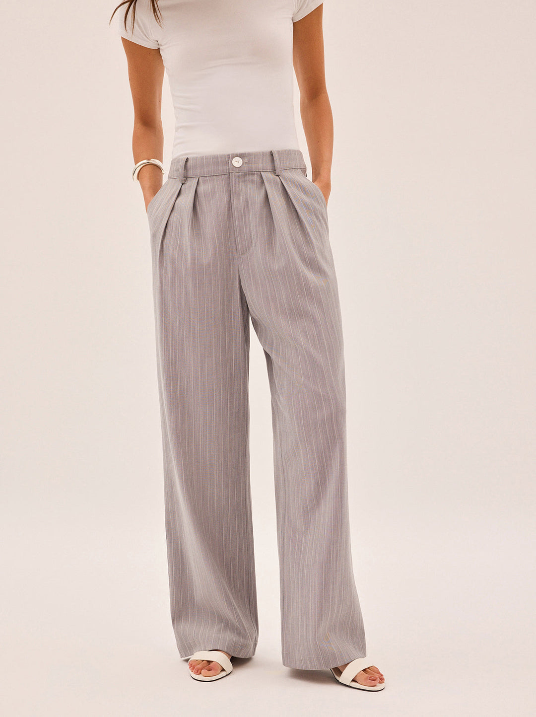 Edith Grey Pinstripe Trousers