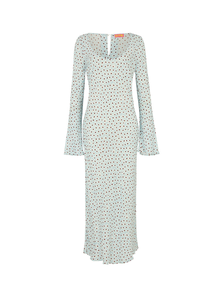 Gia Blue Daisy Print Dress
