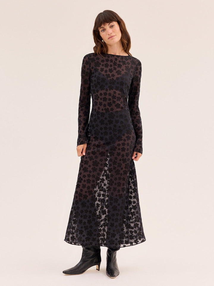 Giselle Black Floral Dress