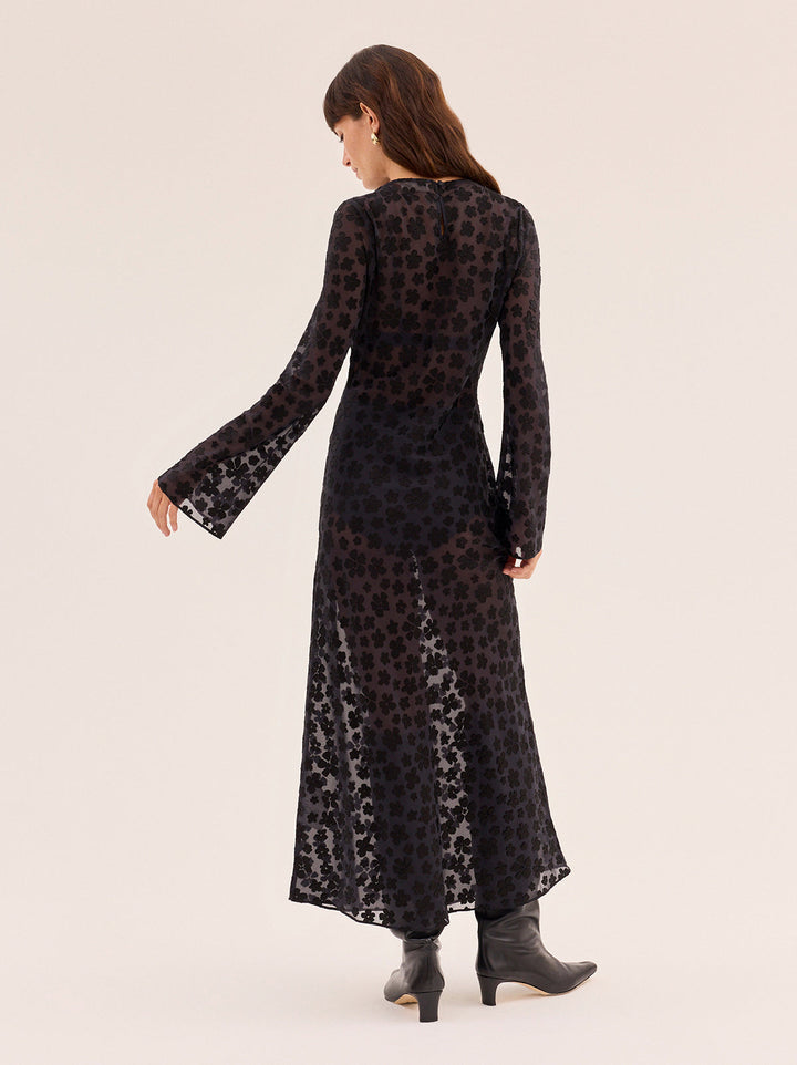 Giselle Black Floral Dress