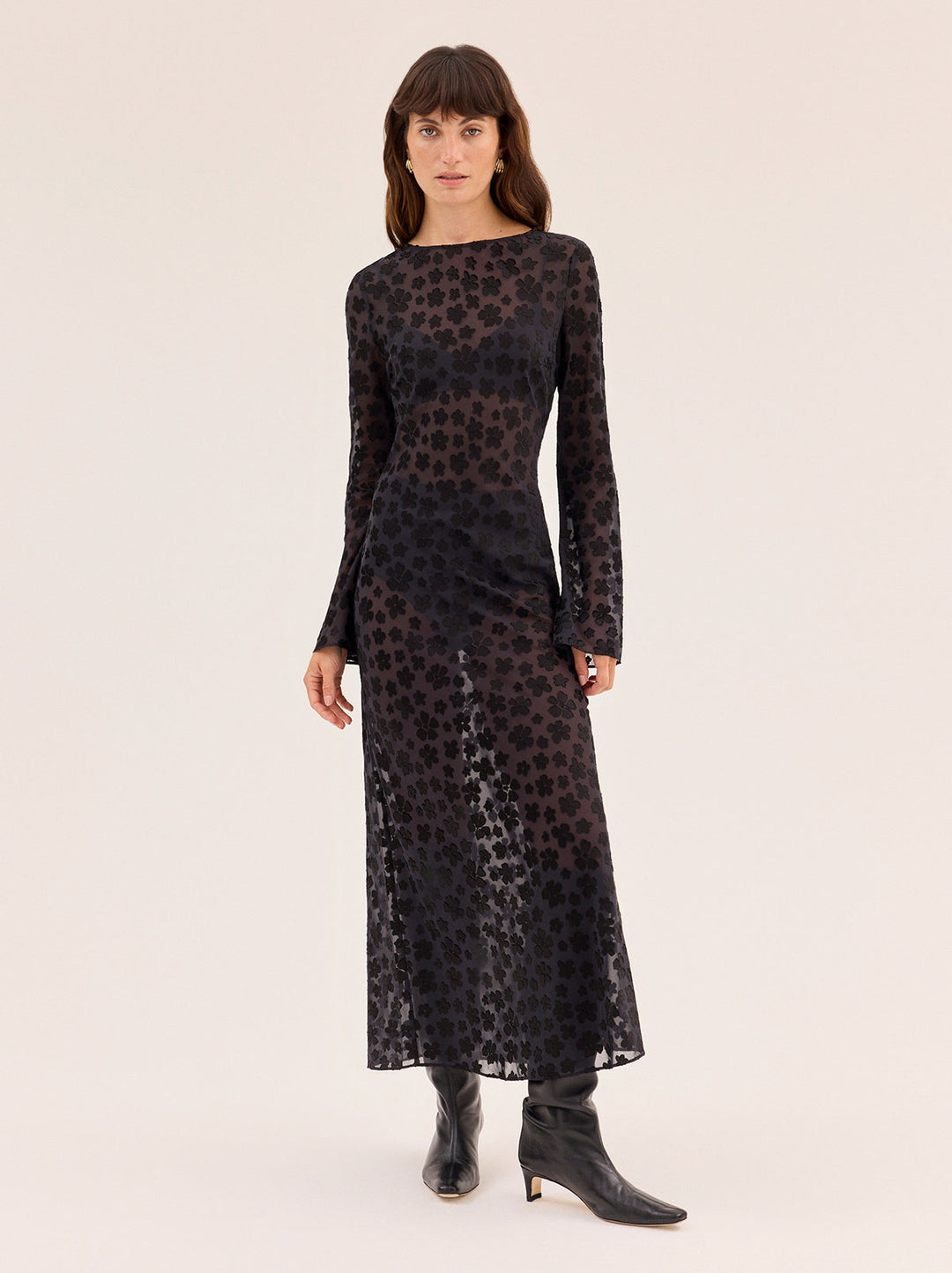 Giselle Black Floral Dress