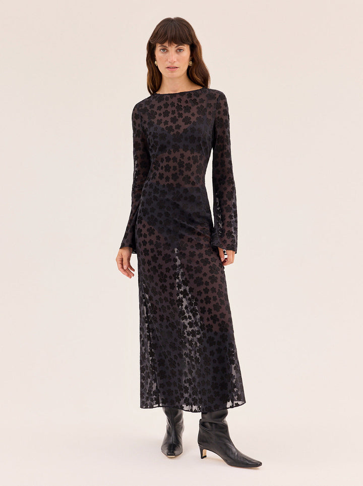 Giselle Black Floral Dress
