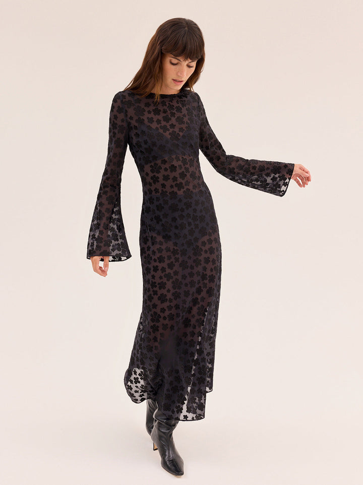 Giselle Black Floral Dress