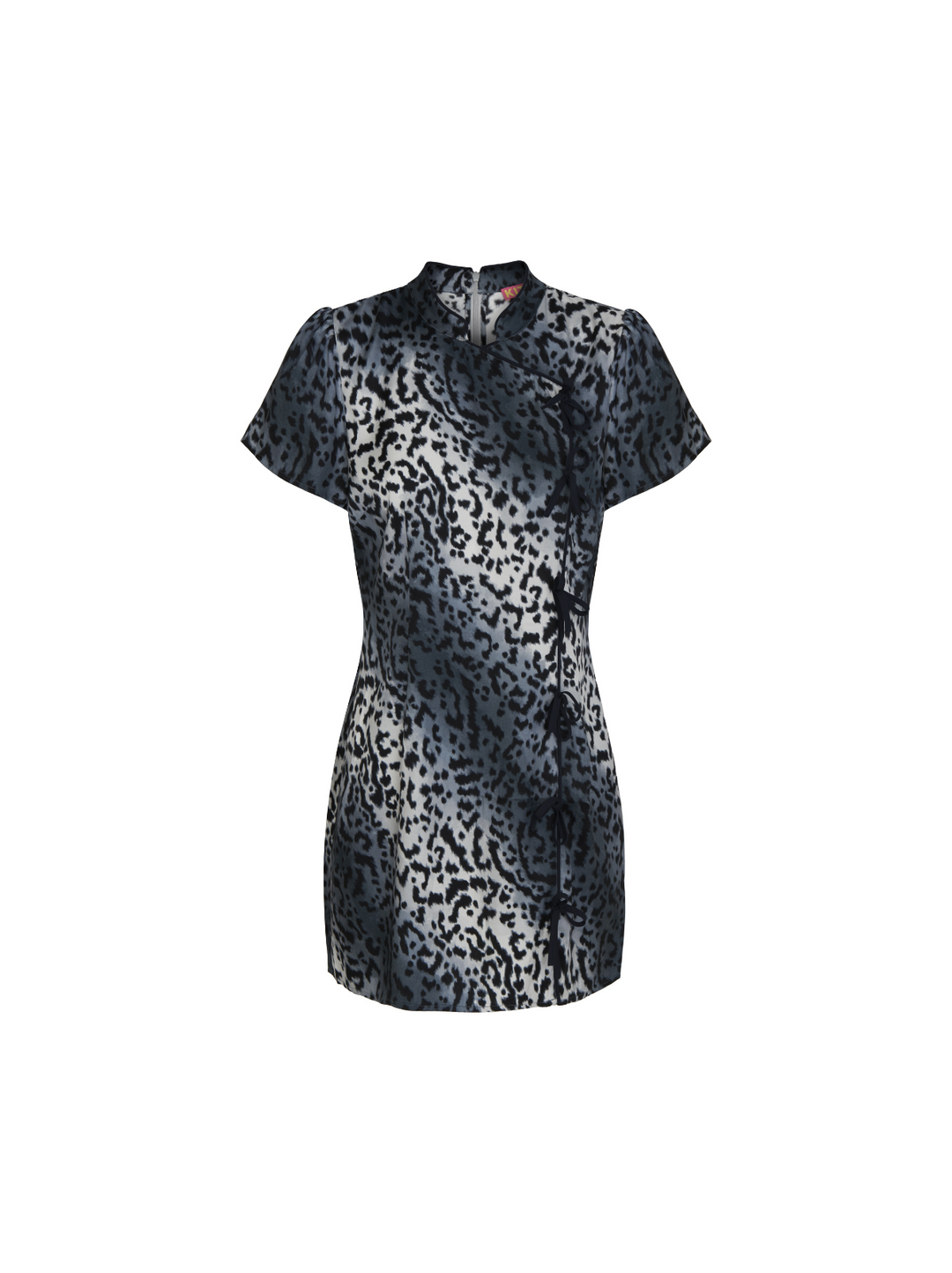 Harlow Snow Leopard Print Mini Dress