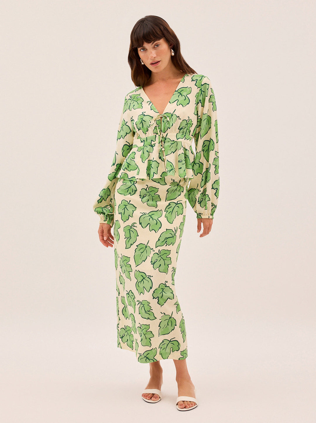 Irene Green Vine Leaf Top