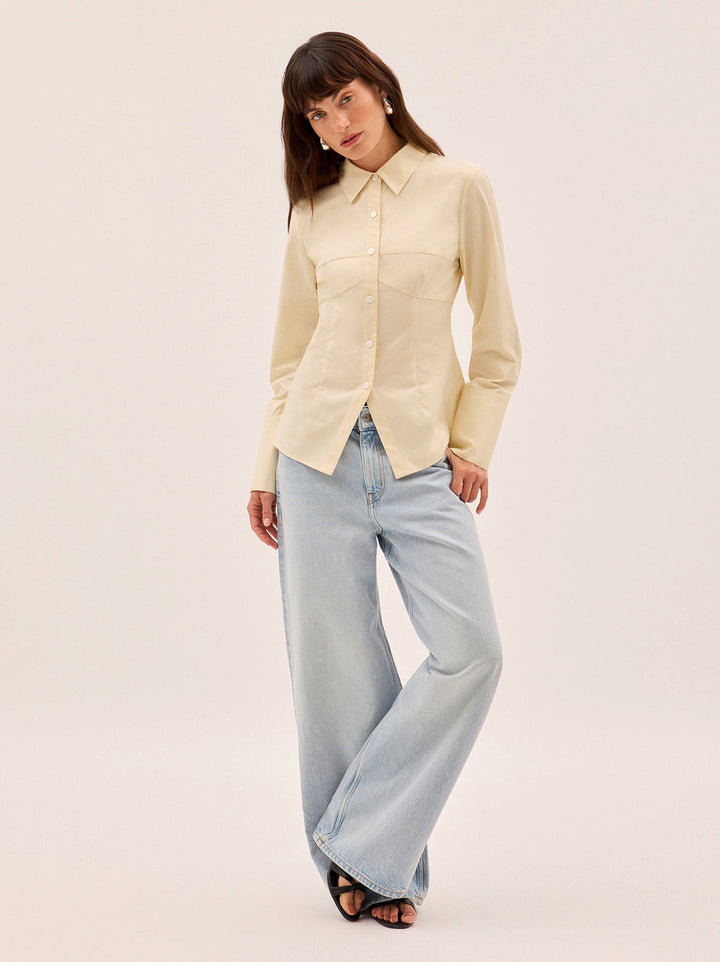Jesse Vanilla Cotton Shirt