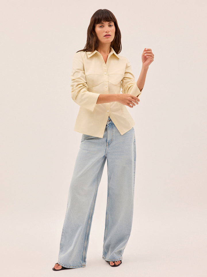 Jesse Vanilla Cotton Shirt