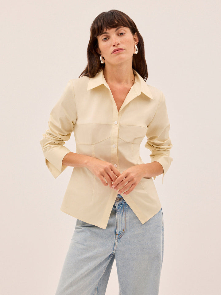 Jesse Vanilla Cotton Shirt