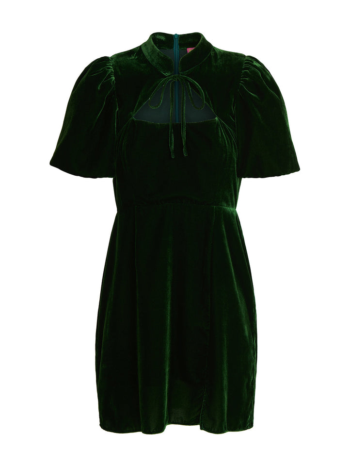 Josette Green Velvet Mini Dress