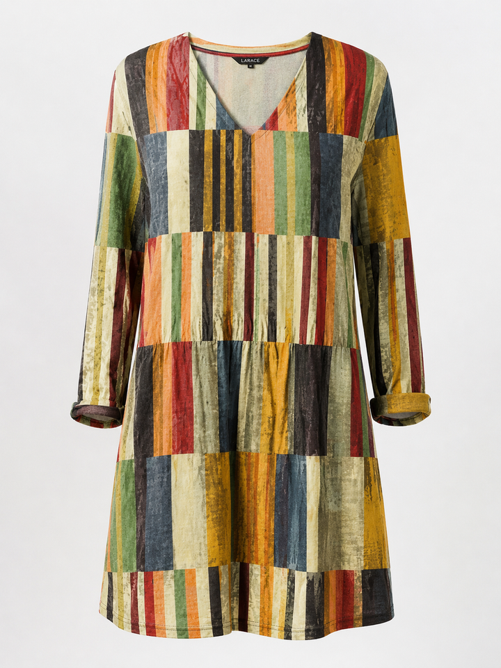Long Blouse with V-Neck