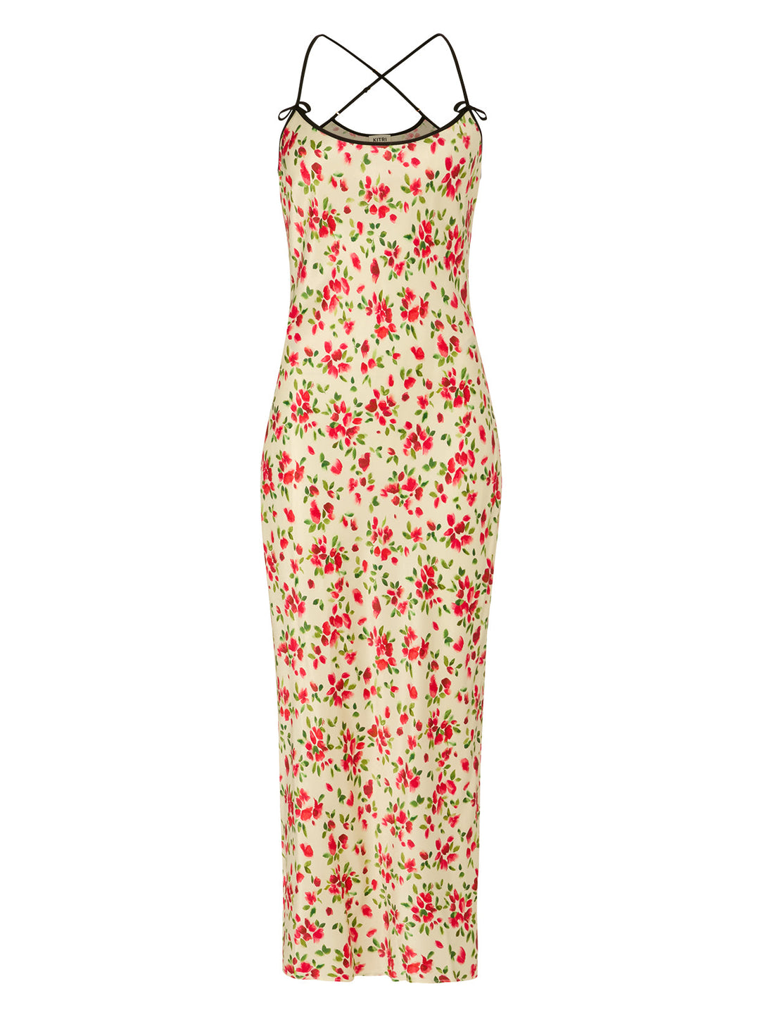 Karla Red Petal Print Dress