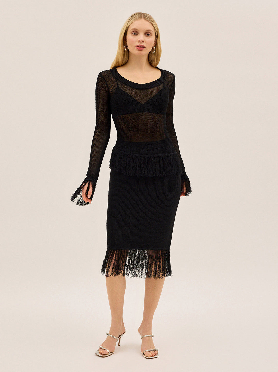 Katrina Black Knit Top