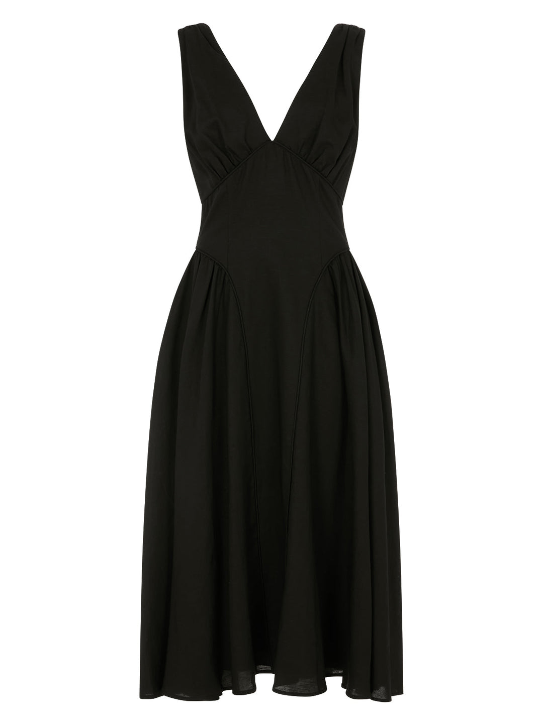 Laura Black Linen Blend Dress