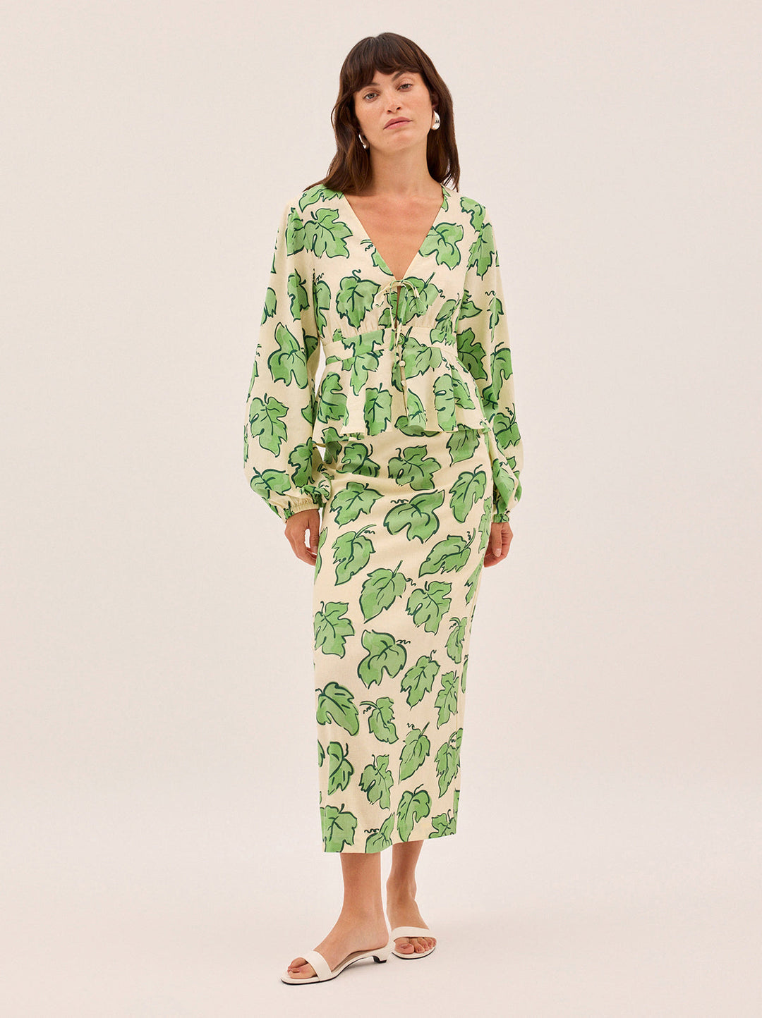 Laurel Green Vine Leaf Skirt