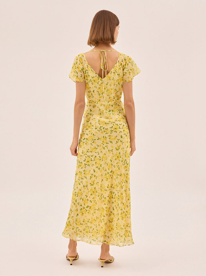 Libby Butter Petal Print Dress
