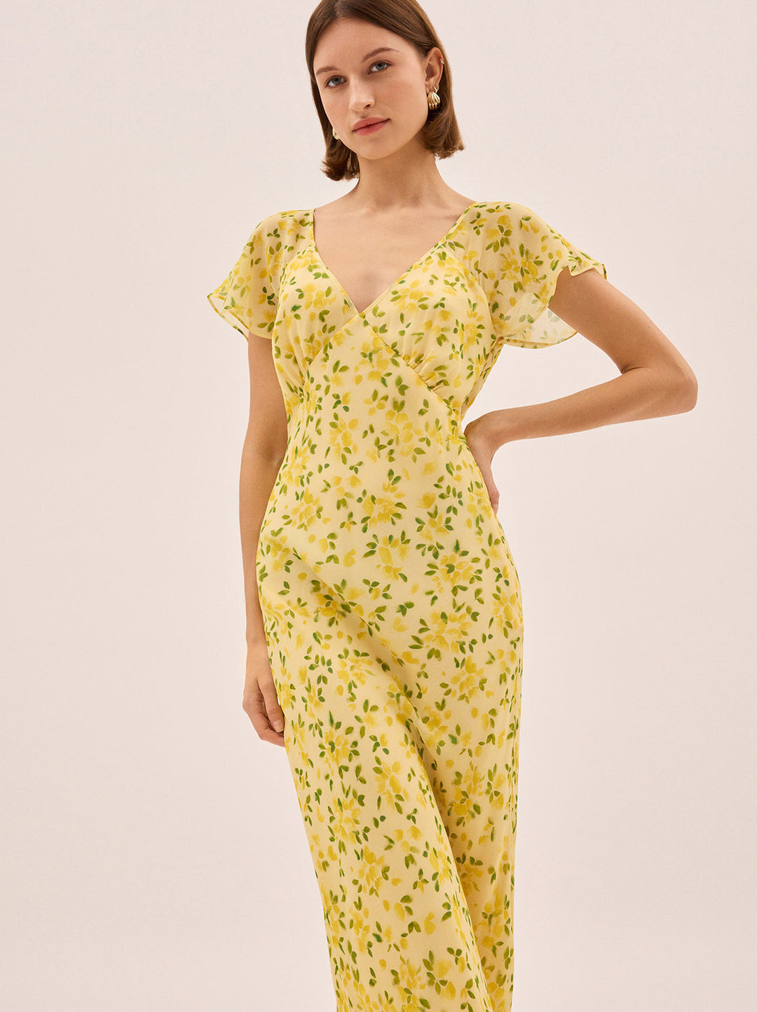 Libby Butter Petal Print Dress