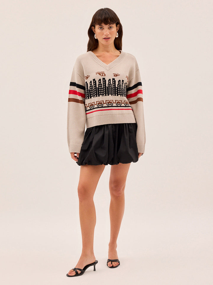 Noa City Intarsia Knit Jumper