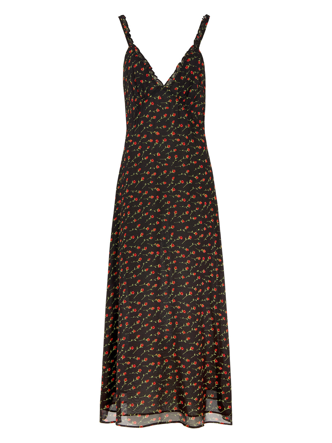 Norah Black Rose Print Dress