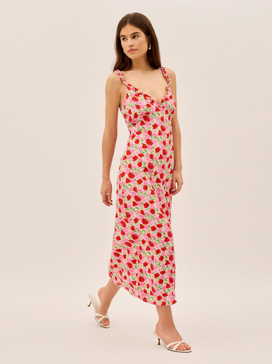 Norah Pink Floral Print Dress