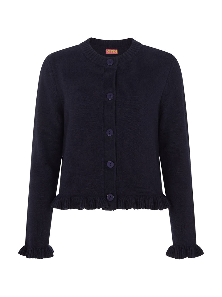 Odille Navy Knit Cardigan