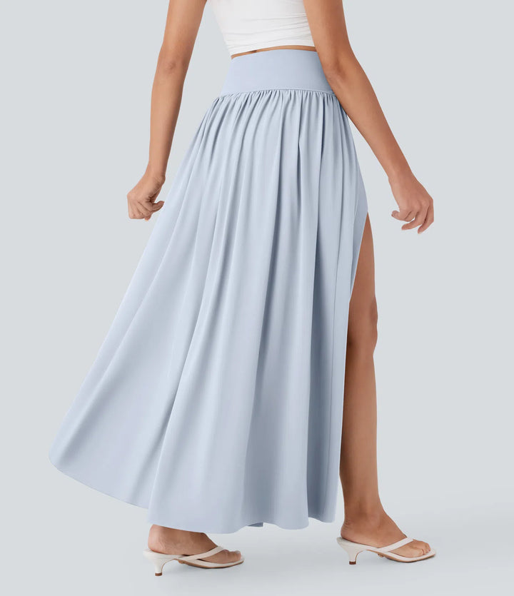 Breezeful High Waisted Tummy Control 2-in-1 Flowy Quick Dry Maxi Skirt