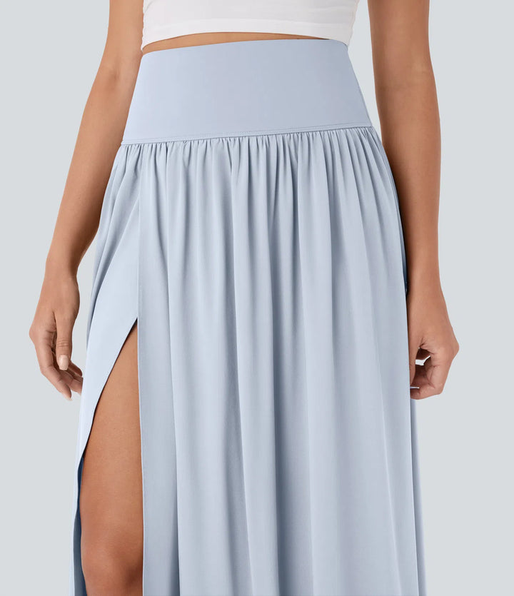 Breezeful High Waisted Tummy Control 2-in-1 Flowy Quick Dry Maxi Skirt