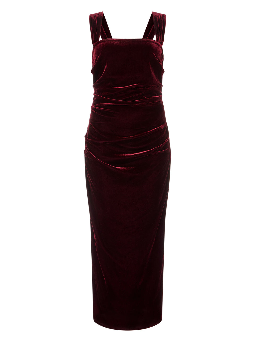 Rita Burgundy Velvet Dress