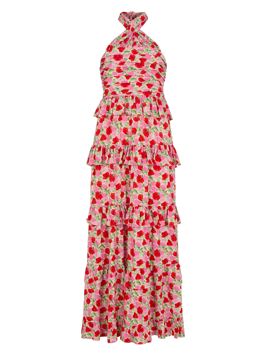 Romily Pink Floral Print Maxi Dress