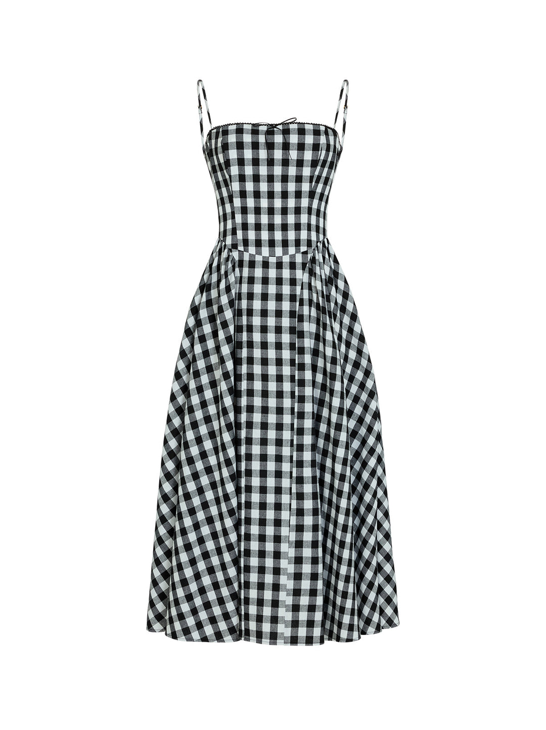 Sabrina Gingham Linen Blend Dress