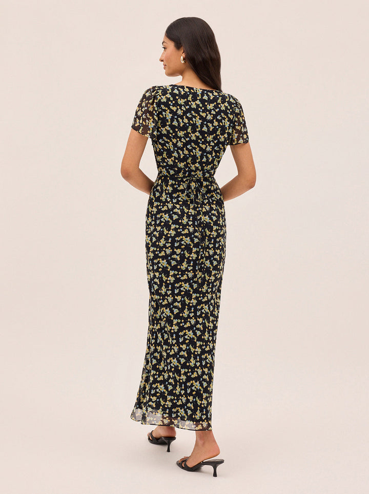 Talia Black Cherry Print Dress