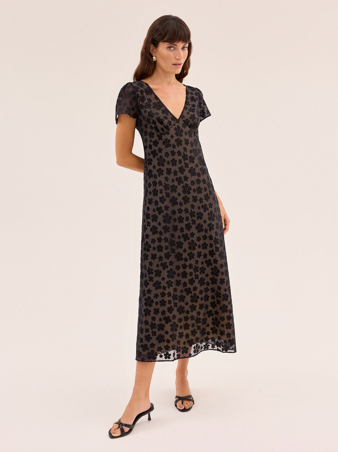 Talia Black Floral Dress