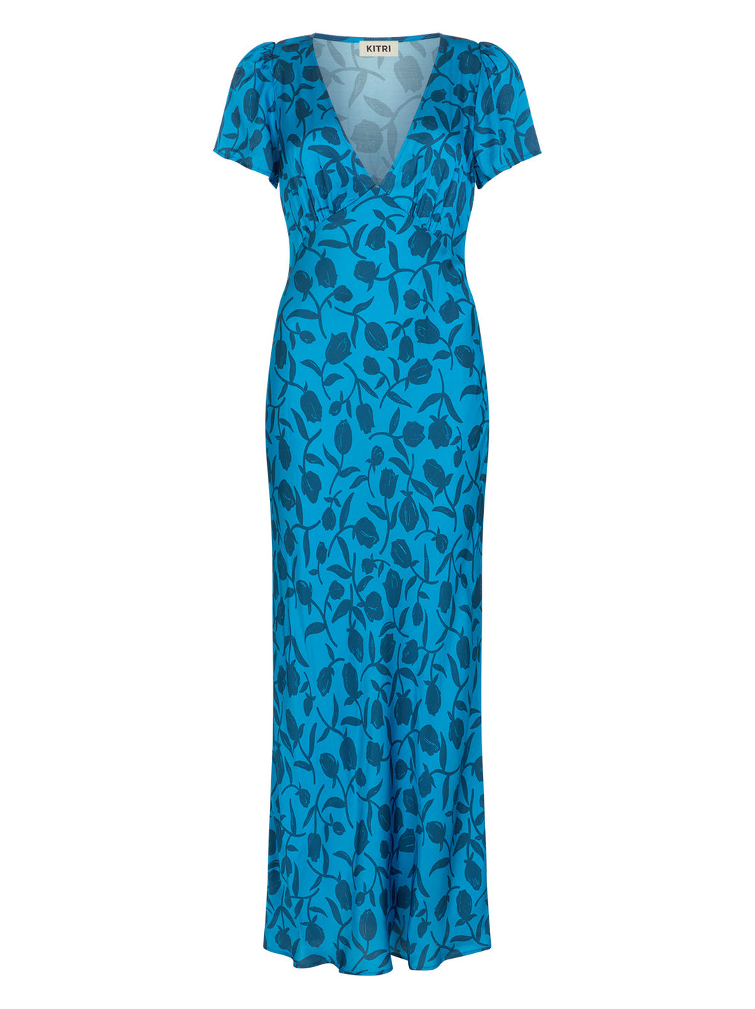 Talia Blue Tulip Print Dress