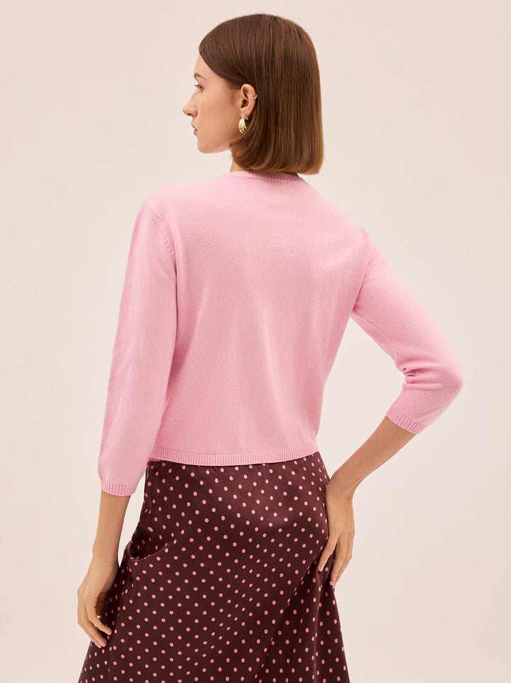 Tansy Brown Pin Dot Print Skirt