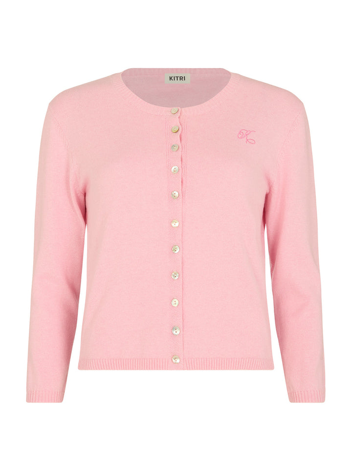 Uma Pink Knit Cardigan
