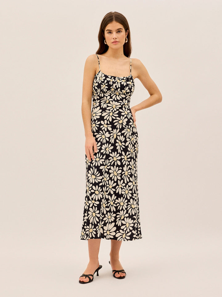 Velma Daisy Print Midi Dress