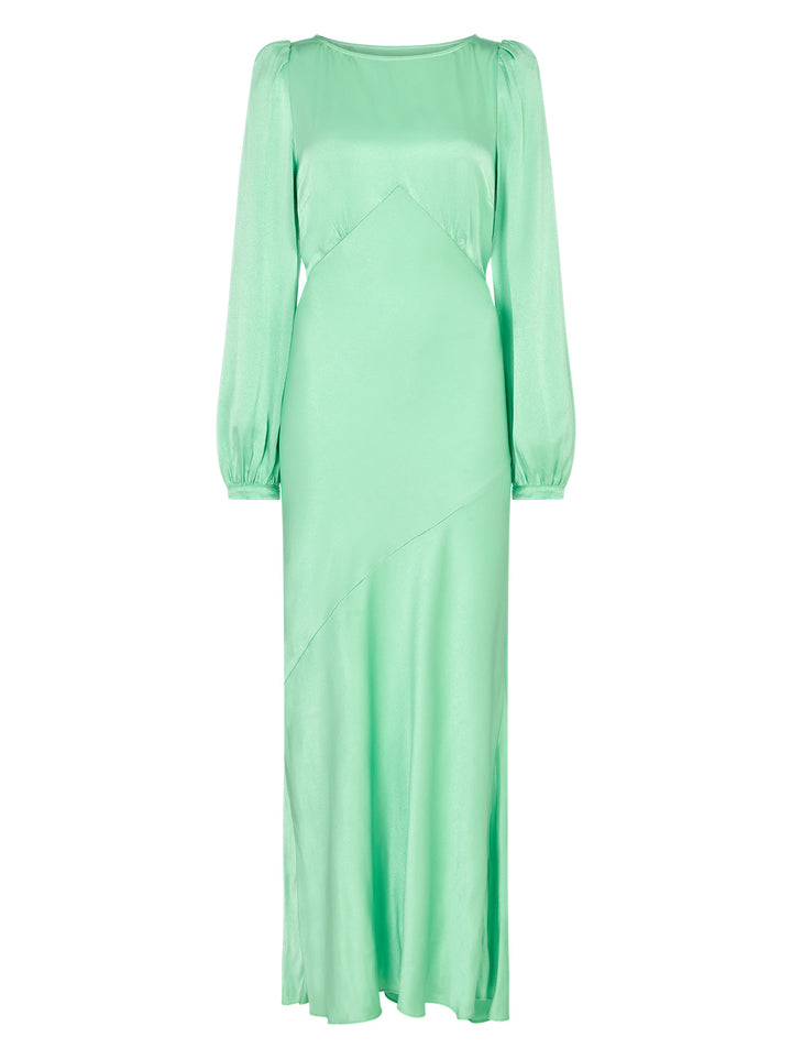 Yara Mint Satin Dress